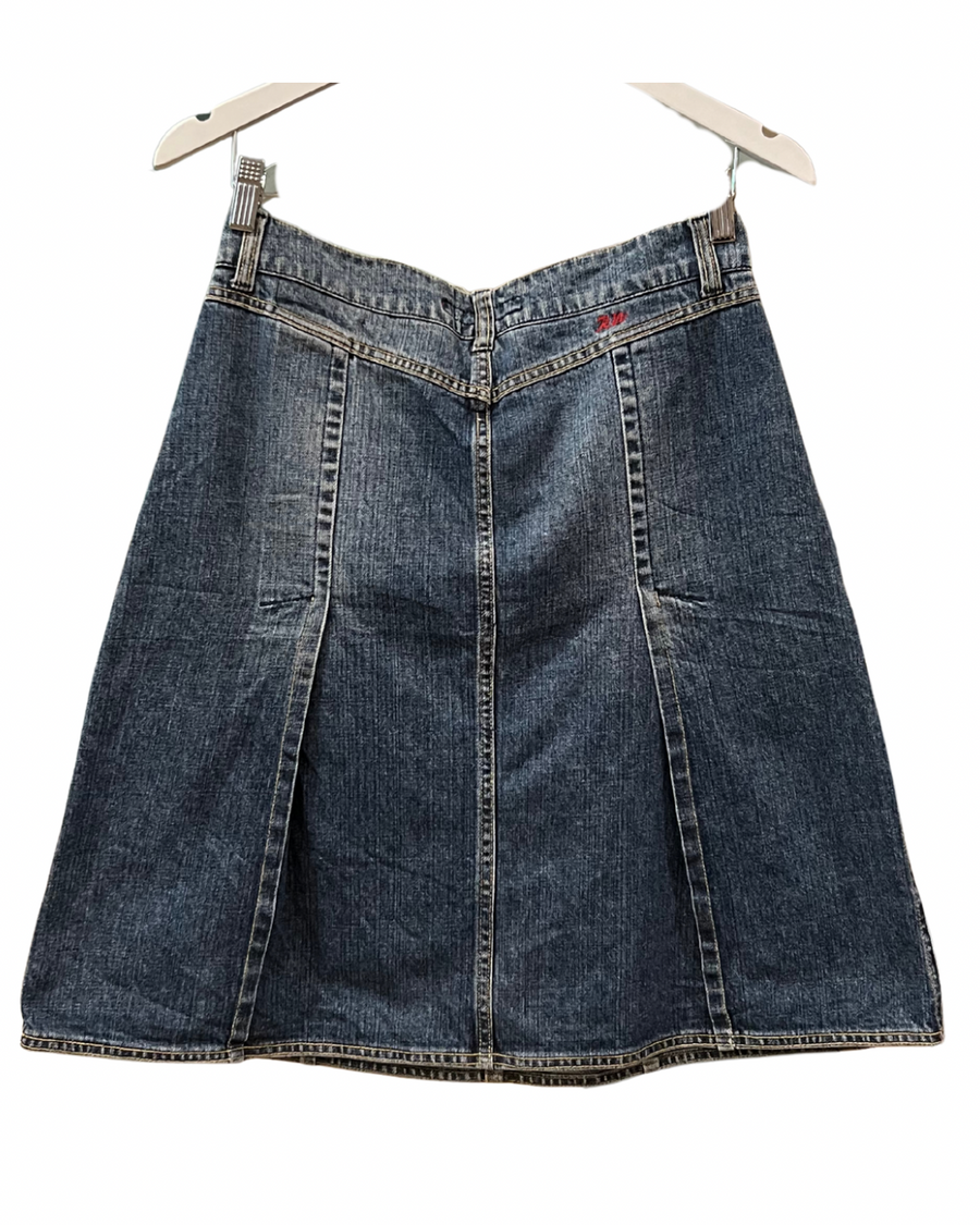 Pleated Denim Skirt, 1990s, 30” Waist