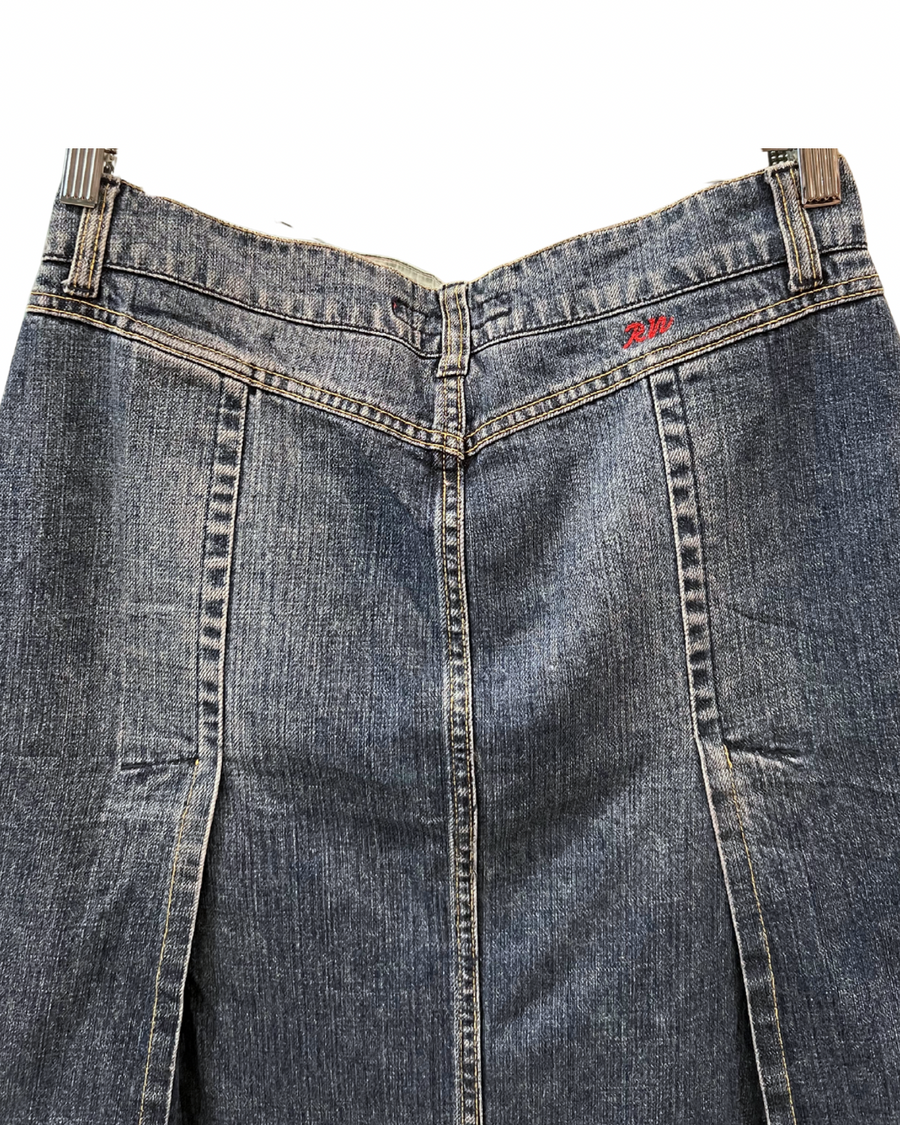 Pleated Denim Skirt, 1990s, 30” Waist