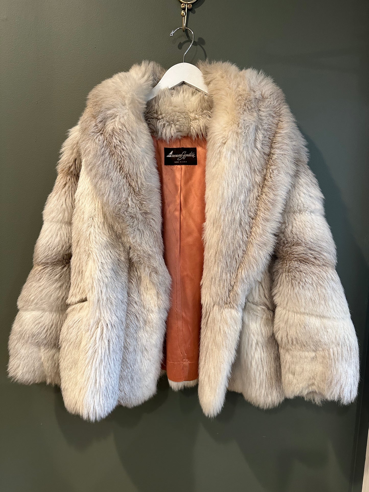 Faux Fur Jacket, 1970's, 44" Bust