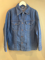 Cowboy Boot Denim Jacket, 1990’s, 46” Bust