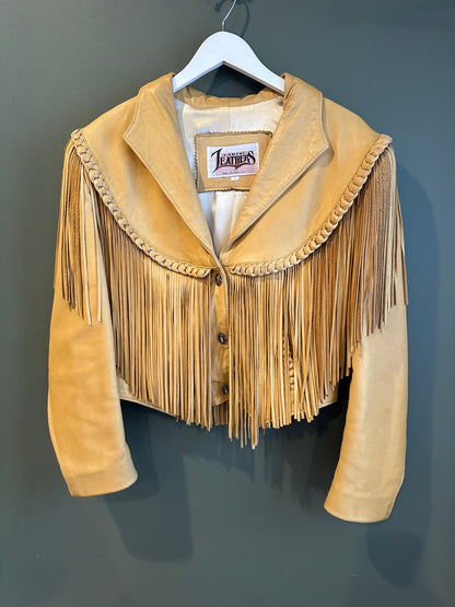 Fringe Leather Coat, 1970’s, 42” Bust