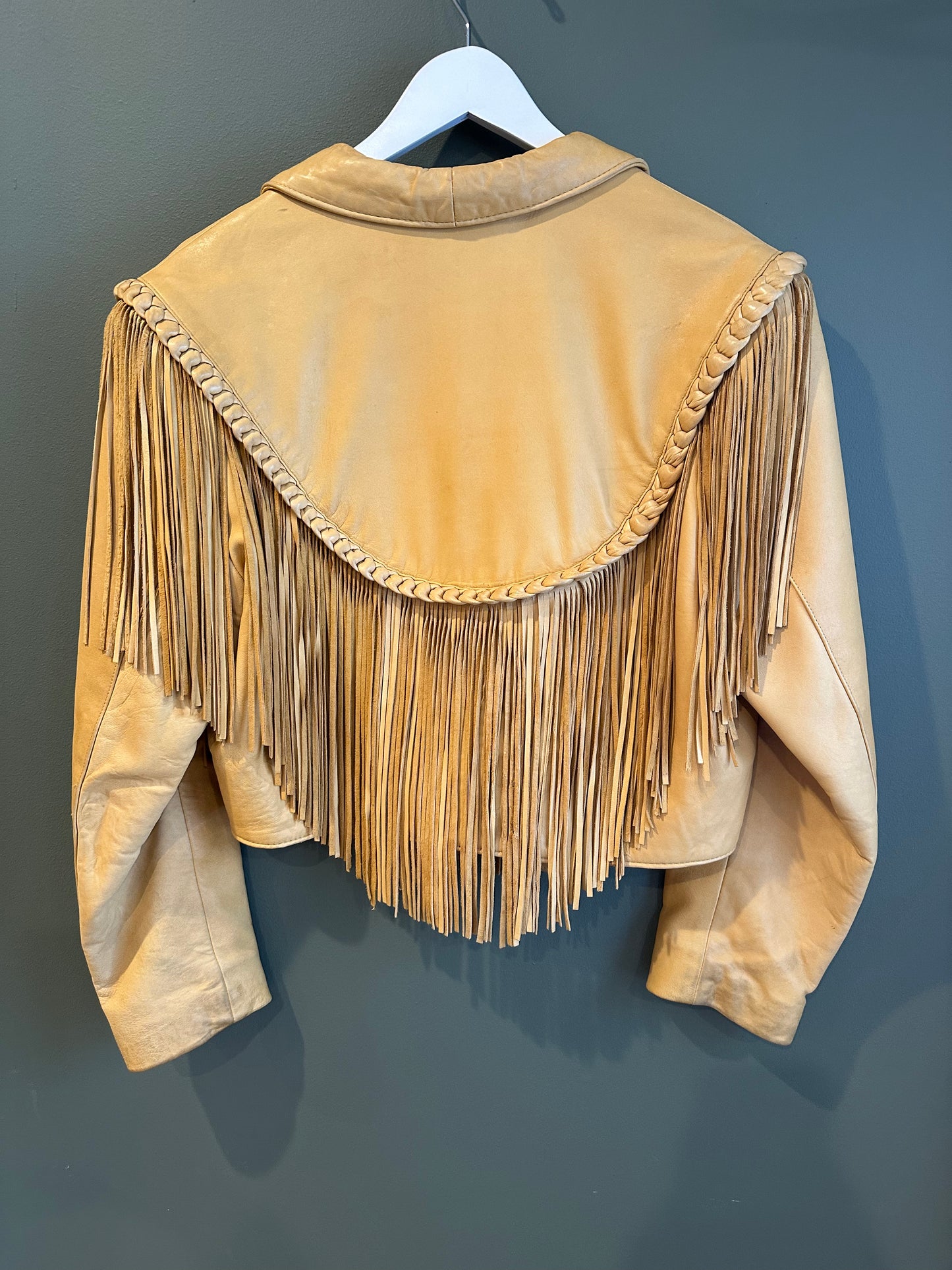 Fringe Leather Coat, 1970’s, 42” Bust