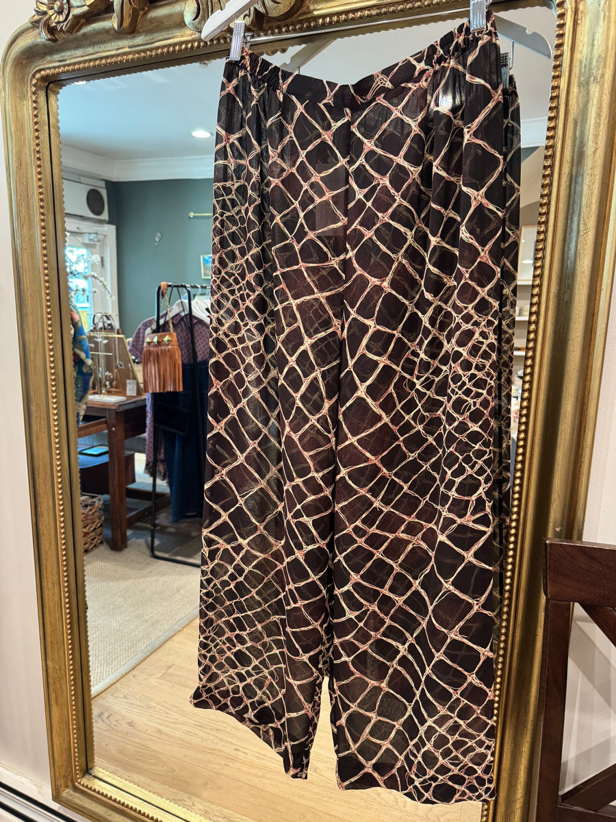 Sheer Brown Pant, 1990’s, 30” Waist