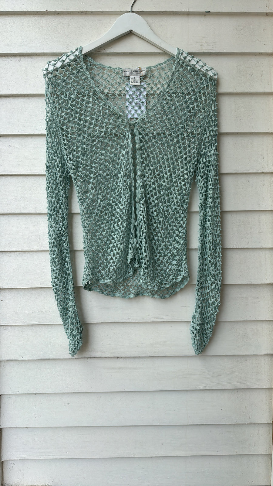 Blue Knit Cardigan, 1990’s, 34” bust