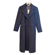 Navy Wool Coat, 1970s, 38” Bust as is