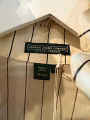Ralph Lauren Pinstripe Button Down, 1990s, 44” Bust as is