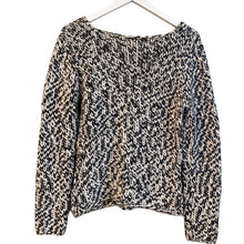 Load image into Gallery viewer, Black and White Knit Sweater, 1990s, 38” Bust as is