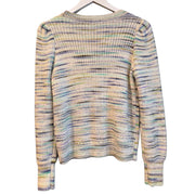 Nina L- Striped Cardigan w/ flower buttons, 1990s, 38” Bust