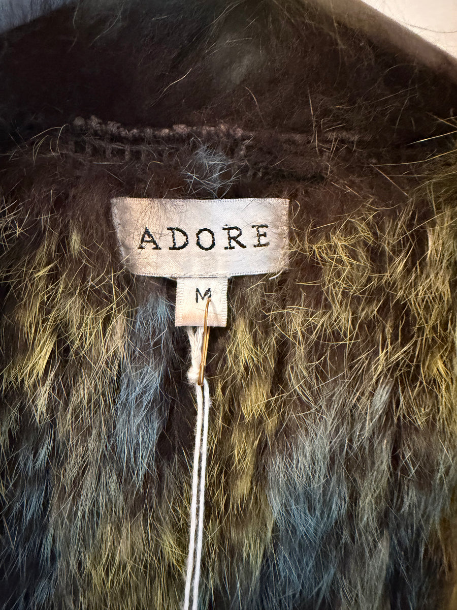 Green and Blue Rabbit Vest, 1990s, 38” Bust