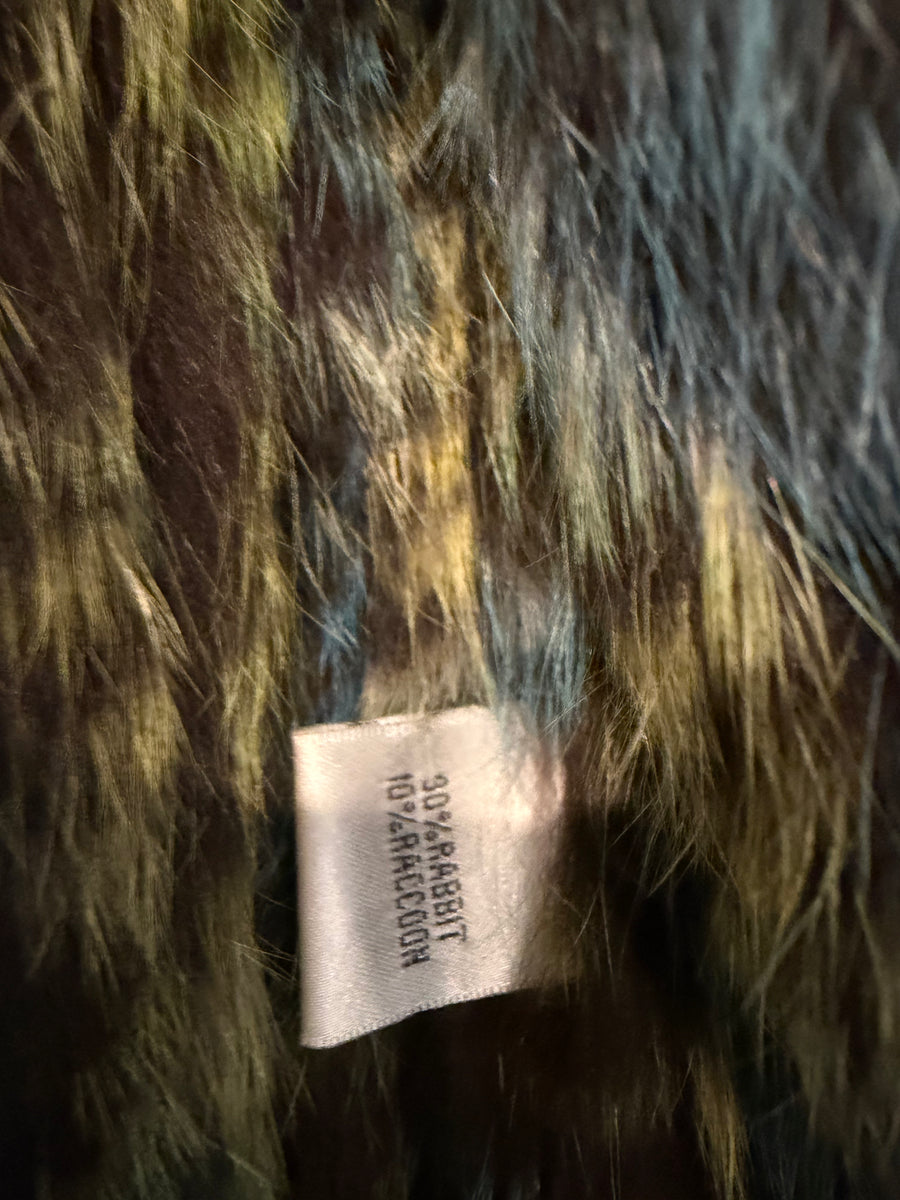 Green and Blue Rabbit Vest, 1990s, 38” Bust