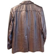 Aignes Brown Leather Blazer, 1970s, 42” Bust, as is