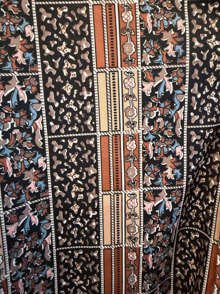 Patterned Button Down, 1970s, 36” Bust