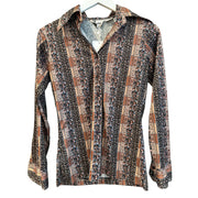 Patterned Button Down, 1970s, 36” Bust