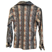 Patterned Button Down, 1970s, 36” Bust
