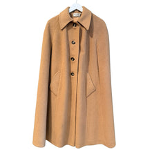 Load image into Gallery viewer, Camel Hair Cape, 1970s, 56” across