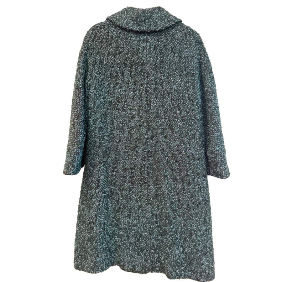 Teal Wool Coat, 1970s, 42” Bust