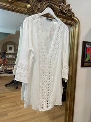 Jess- La Blanca White Cover up, 44” Bust