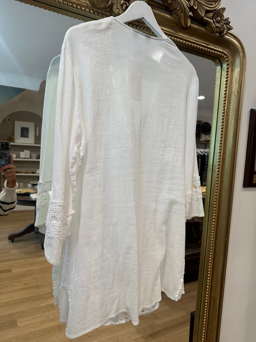 Jess- La Blanca White Cover up, 44” Bust