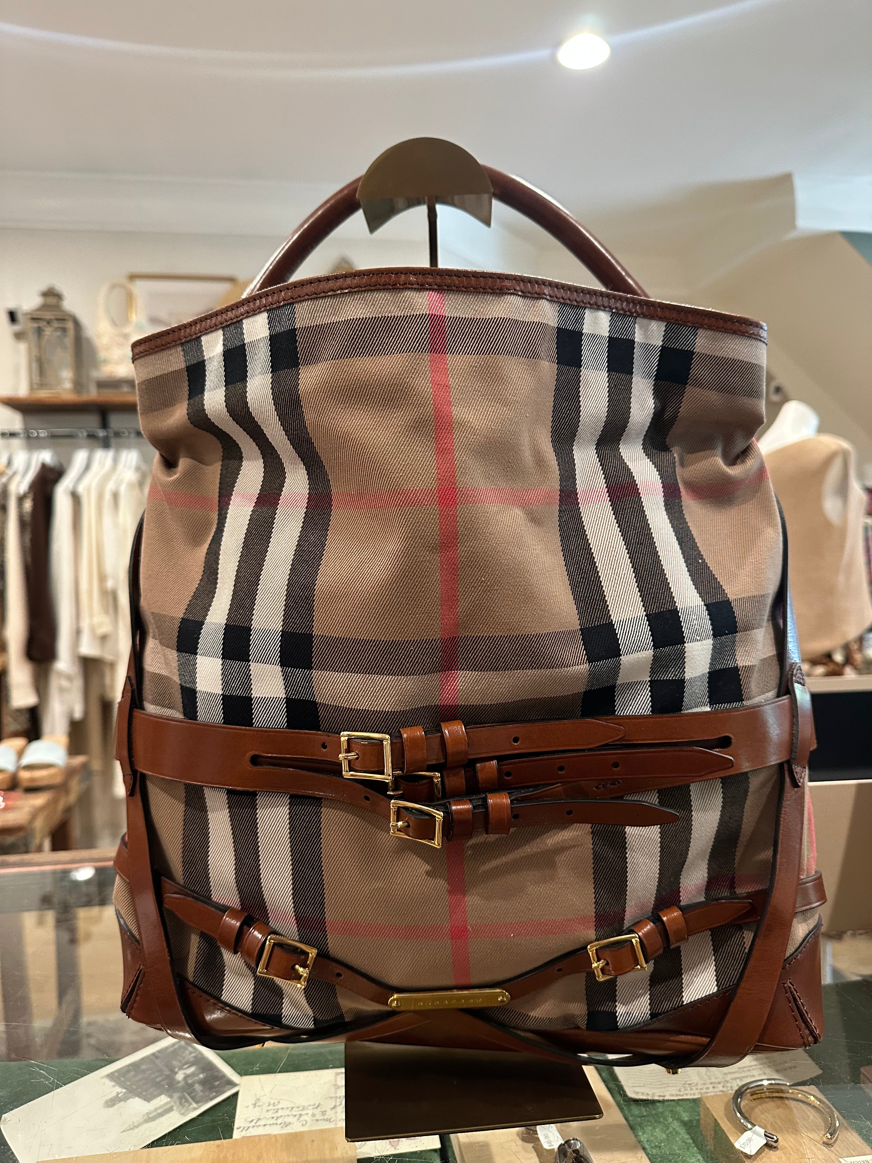 Liz S - Burberry House Check Gosford Bridle Hobo Bag
