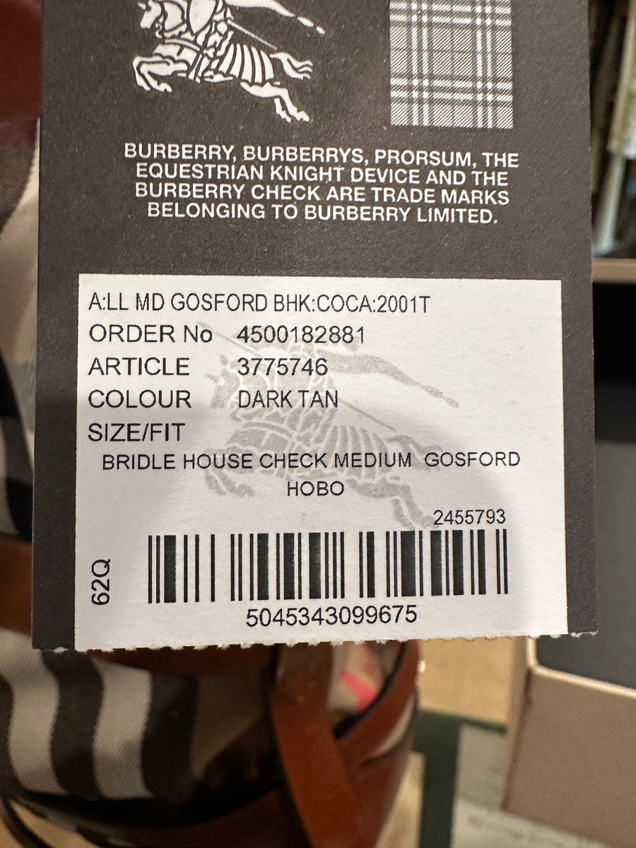 Liz S - Burberry House Check Gosford Bridle Hobo Bag