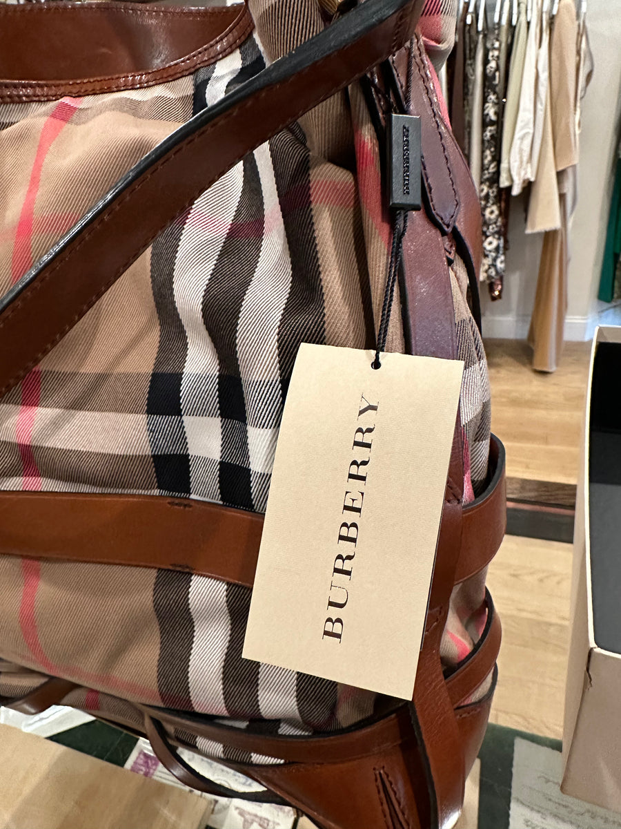 Liz S - Burberry House Check Gosford Bridle Hobo Bag