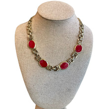 Load image into Gallery viewer, red and gold chain necklace