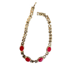 Load image into Gallery viewer, red and gold chain necklace
