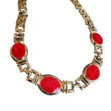 Load image into Gallery viewer, red and gold chain necklace