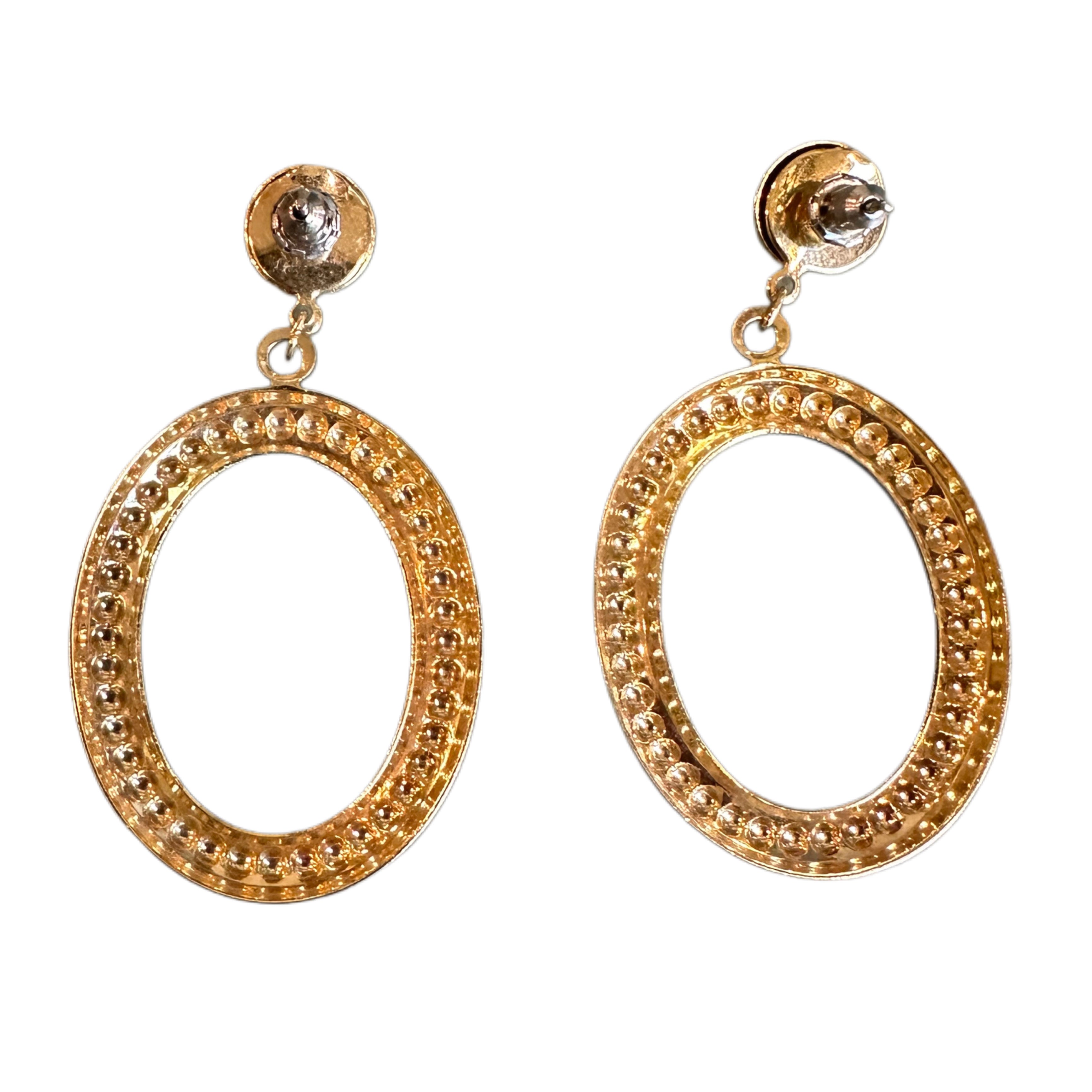 1960's Round Gold Earrings