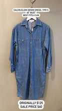 Load image into Gallery viewer, Calvin Klein Denim Dress, 1990’s, 40” Bust