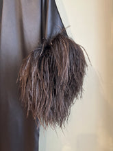 Load image into Gallery viewer, Janet - Black Duster with Marabou Feathers, 1990's, 42" Bust