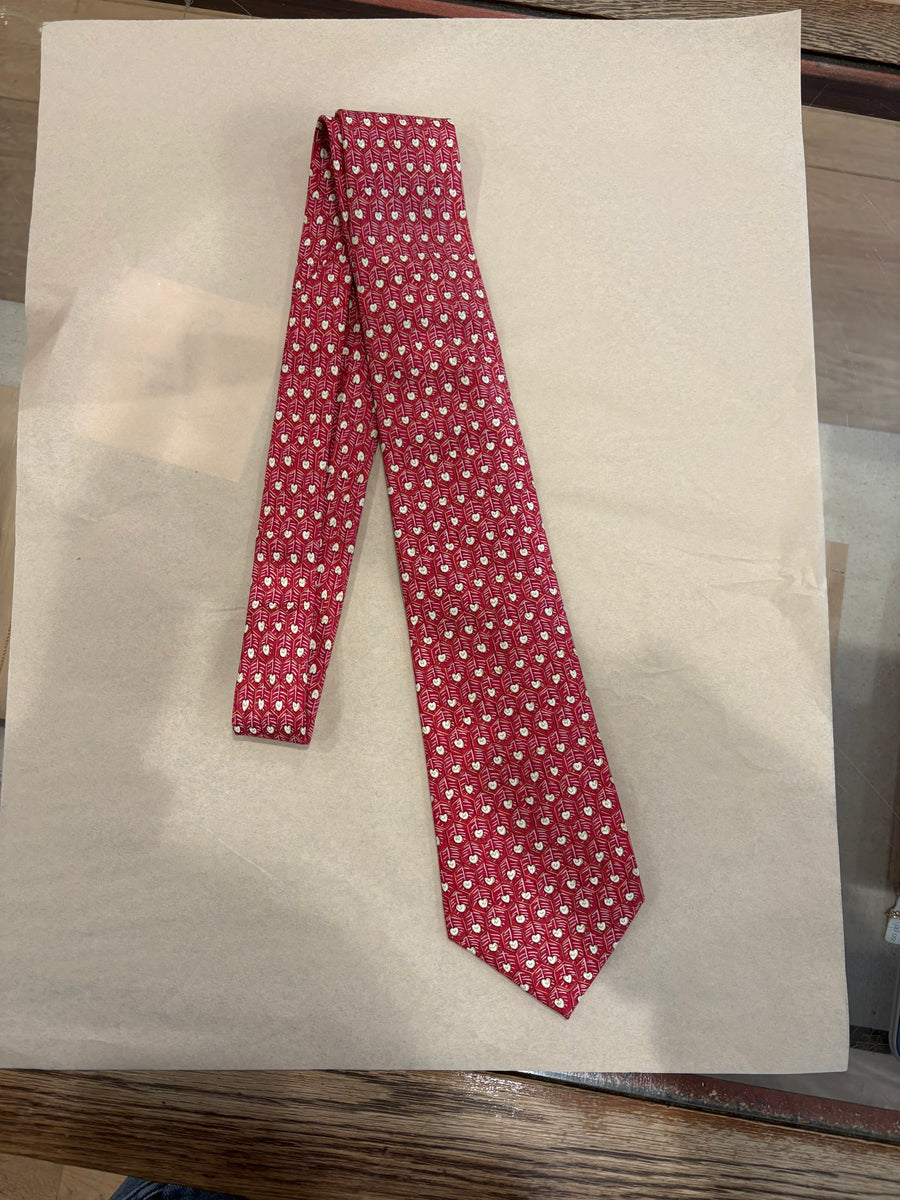 Kim S - Hermes Tie with small white hearts