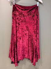 Load image into Gallery viewer, Red Crushed Velvet Skirt, 90’s, 30” Waist
