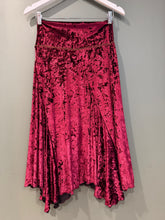 Load image into Gallery viewer, Red Crushed Velvet Skirt, 90’s, 30” Waist