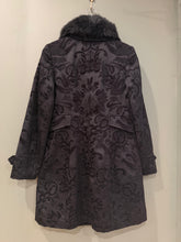 Load image into Gallery viewer, Black Jacquard Coat, 90’s, 38” Bust, as is