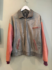 Sarah Jo - Gianni Versace Leather Jacket, 1980s, 52” Bust, as is
