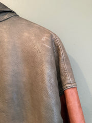 Sarah Jo - Gianni Versace Leather Jacket, 1980s, 52” Bust, as is