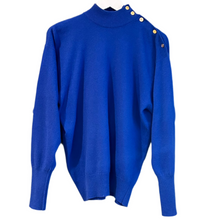 Load image into Gallery viewer, Blue Chanel Sweater, 44" Bust, As Is (Krystal F.)