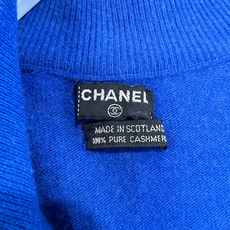 Blue Chanel Sweater, 44" Bust, As Is (Krystal F.)