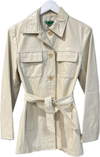 Load image into Gallery viewer, White Leather Jacket, 1970’s, 34” Bust, as is