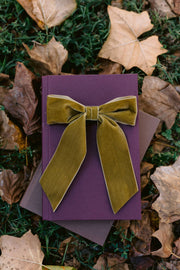 Large Velvet Hair Bow Barrette for Women | Bailee Bow: Moss