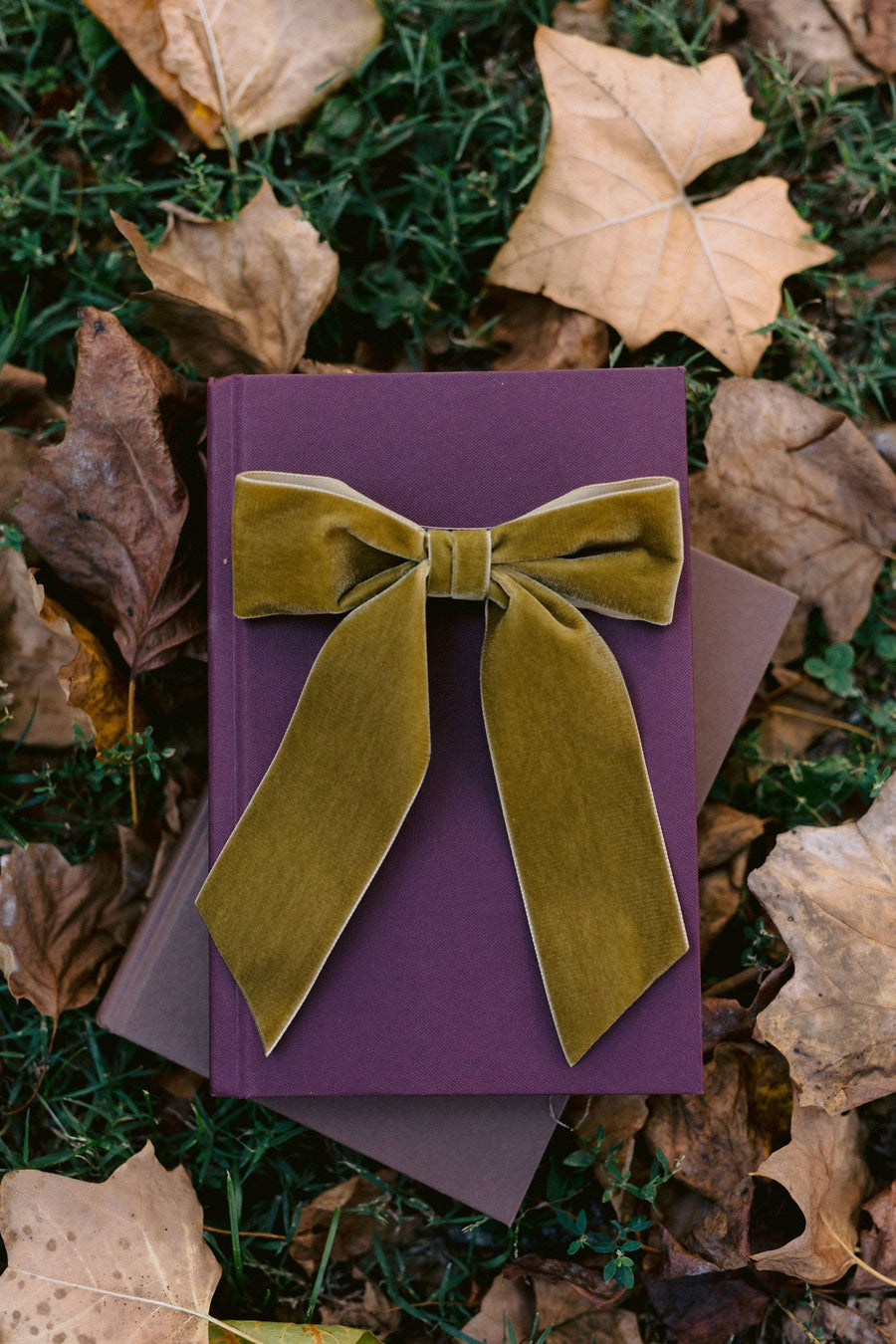 Large Velvet Hair Bow Barrette for Women | Bailee Bow: Moss