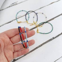 Load image into Gallery viewer, Evil Eye Minimal Seed Beads Bracelet: White