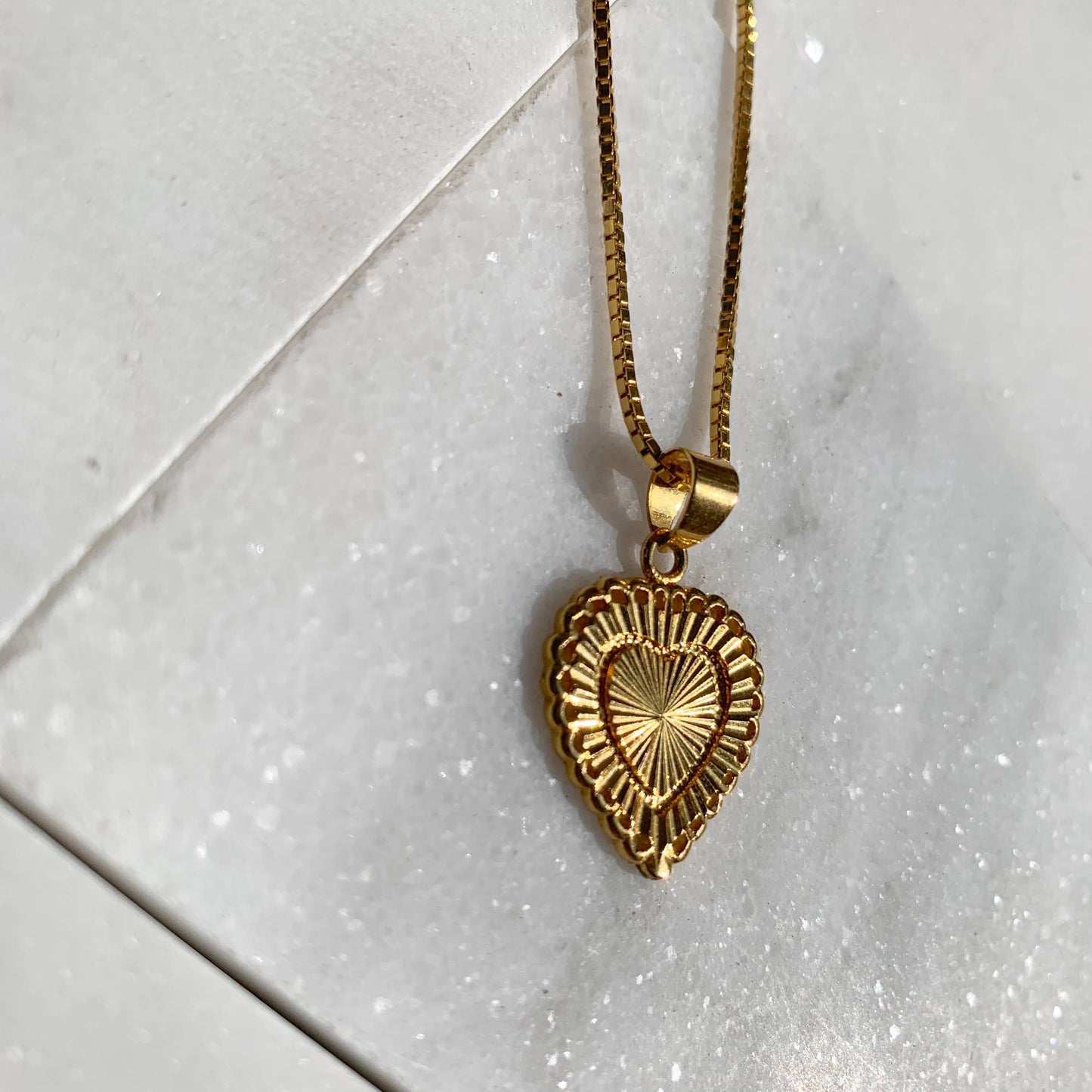Heartbreaker Gold Heart Necklace. Gold Filled. Gold Jewelry