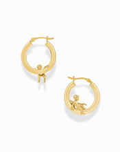 Load image into Gallery viewer, Cherub Hoops: Yellow Gold