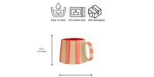 Load image into Gallery viewer, Ceramic Pink Stripe  Coffee cup- 220ml