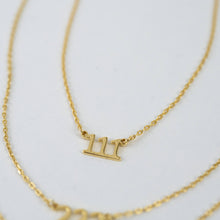 Load image into Gallery viewer, Ready to Ship Angel Number Necklace: 222 / Gold