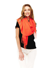Cozy Woven Cashmere Wrap Shawl Scarf Throw: Camel