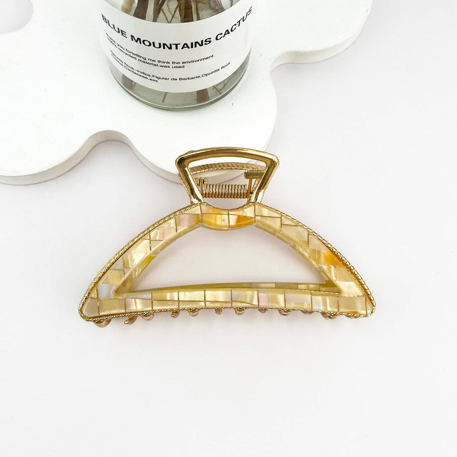 Minimalist Elegant Alloy & Acetate Hair Claw Clip ✨: B