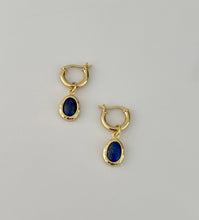 Load image into Gallery viewer, Piedritas Hoops: Blue